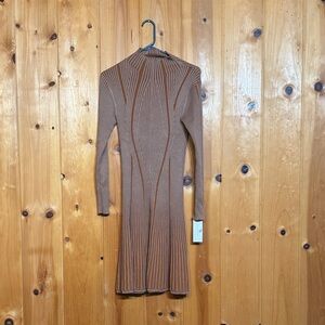French Connection Brown Long Sleeve Dress
